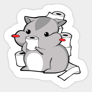 Hamster toiletpaper corona Sticker